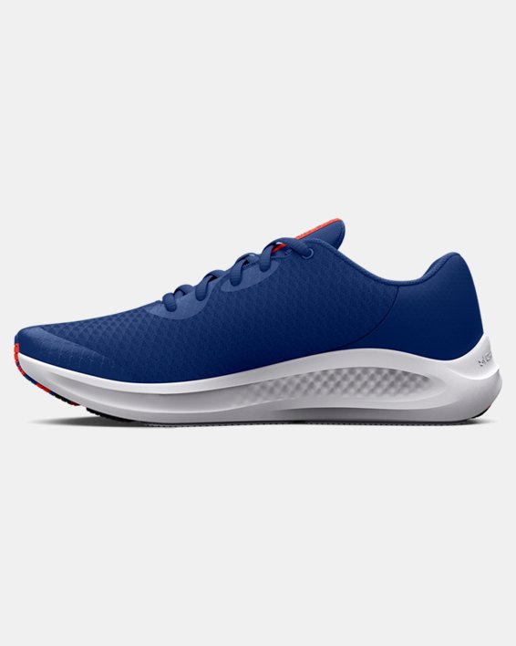 Boys' Grade School UA Charged Pursuit 3 Running Shoes in Blue image number 1